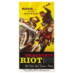Vintage "Dragstrip Riot" Film Poster, 1958