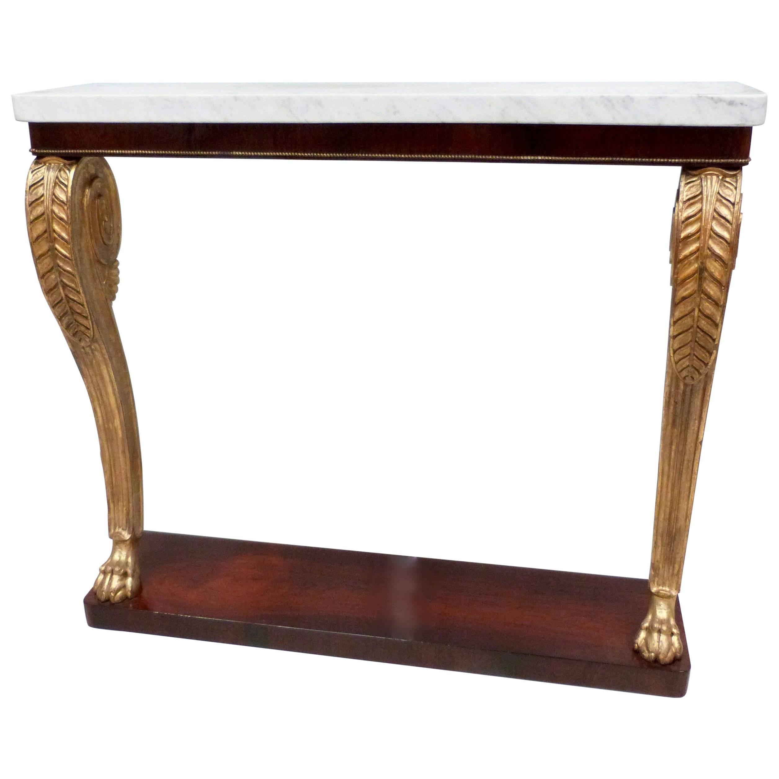 Regency Rosewood Console Table For Sale