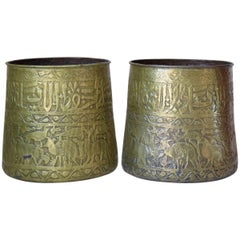 Large Pair of Oriental Copper Pots, circa 1930s