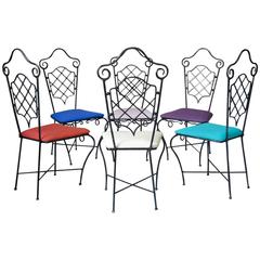 Six Chairs Attributed to René Prou, France, 1940s