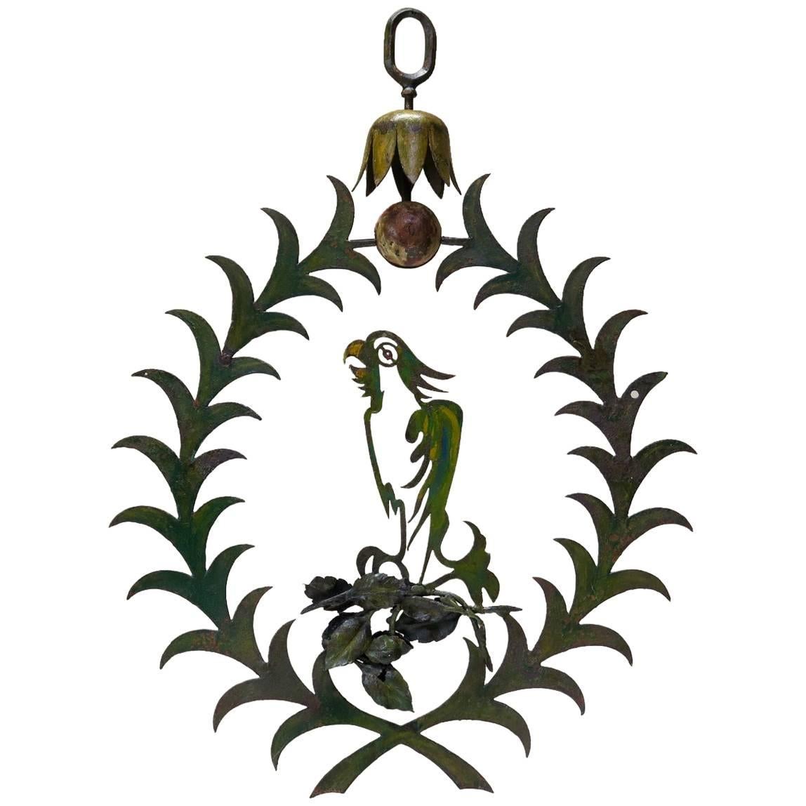 Large Painted Iron "Parrot" Sign, France, Early 20th Century