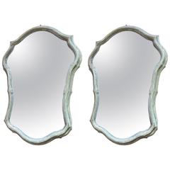 Pair of Late 19th Century French Picture Frames Converted to Mirrors