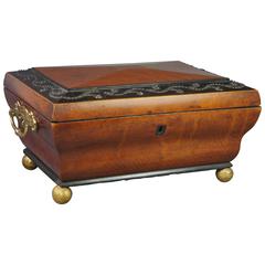 19th Century Palais Royal Box Casket French Empire Cut Steel Mirror, circa 1820 7