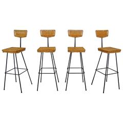Set of Four Barstools from MBM, Germany, 1950s
