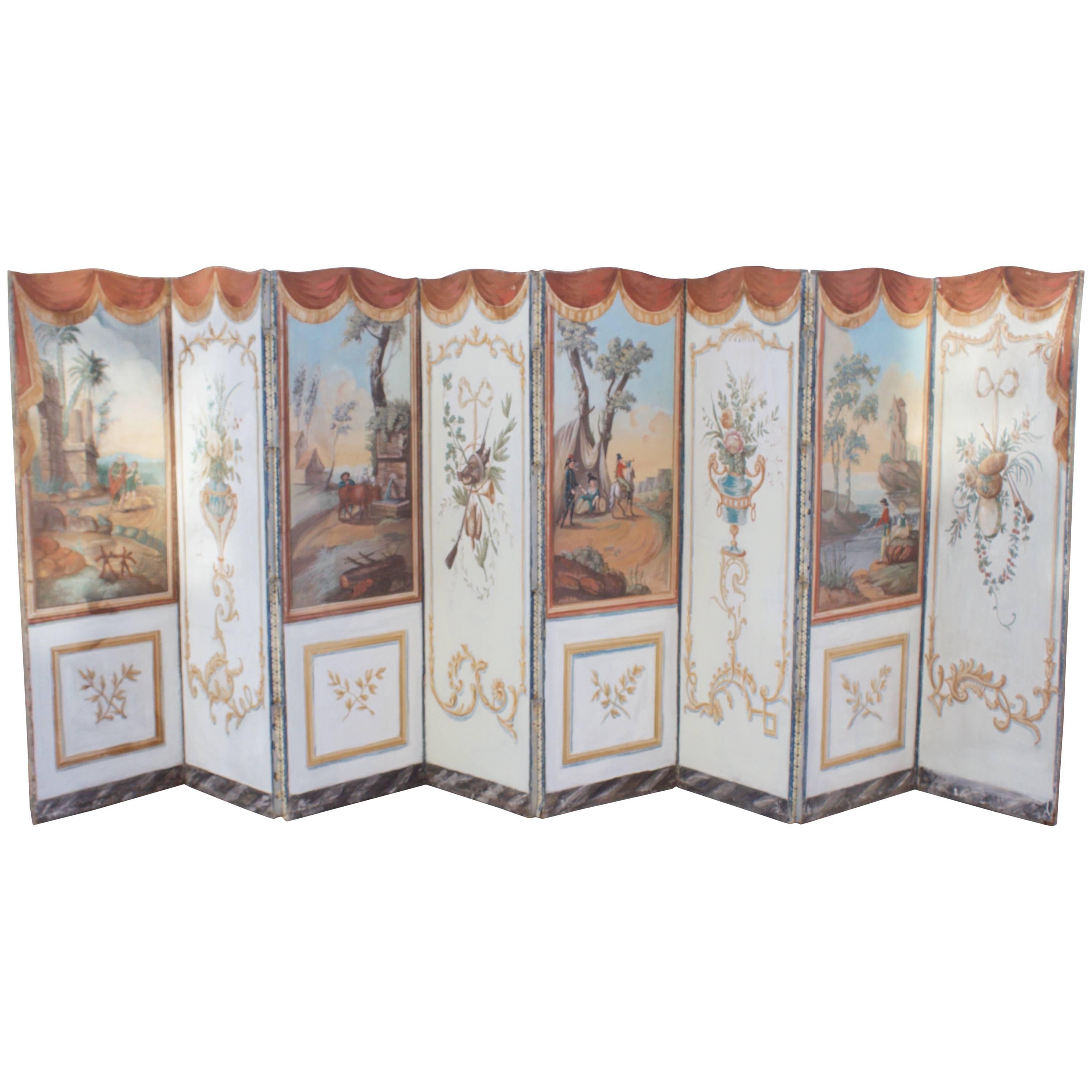 18th C. French Double-Sided Panel Screen For Sale