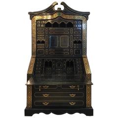 Maitland-Smith Tessellated Stone and Brass Inlay Secretaire 5
