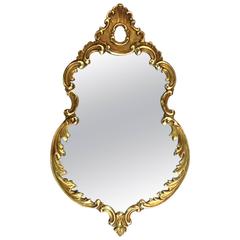 1940s Italian Hand-Carved Gold Leaf Mirror 11