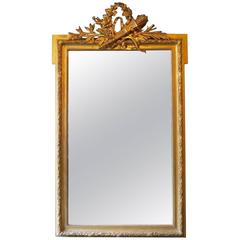 Antique French Gold Gilt Overmantel Mirror