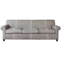 Sofa in Hand-Loomed Herringbone Textiles