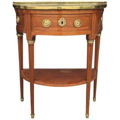 18th-19th Century Louis XVI Style Marble-Top and Brass-Mounted Mahogany Console 9