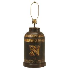 Antique English Tea Tin Lamp