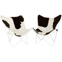 Pair of Cowhide Butterfly Chairs
