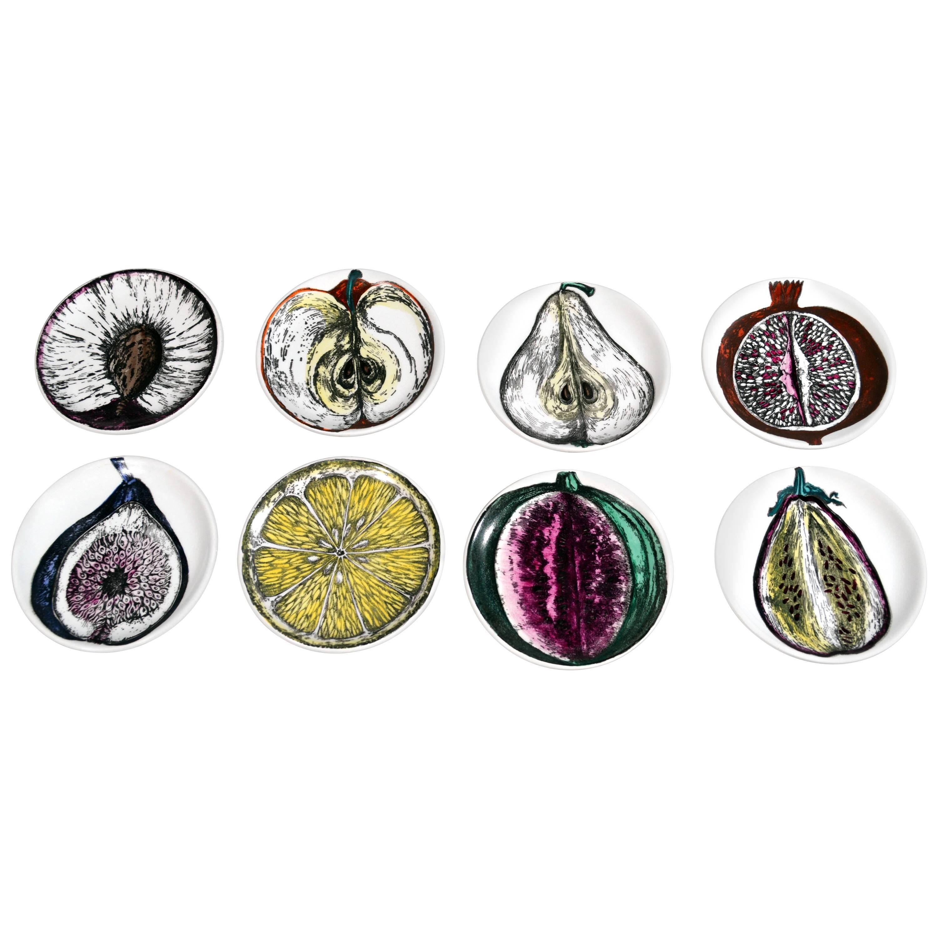 Piero Fornasetti Boxed Set of Sezione Di Frutta 'Cut Fruit' Coasters, 1960s
