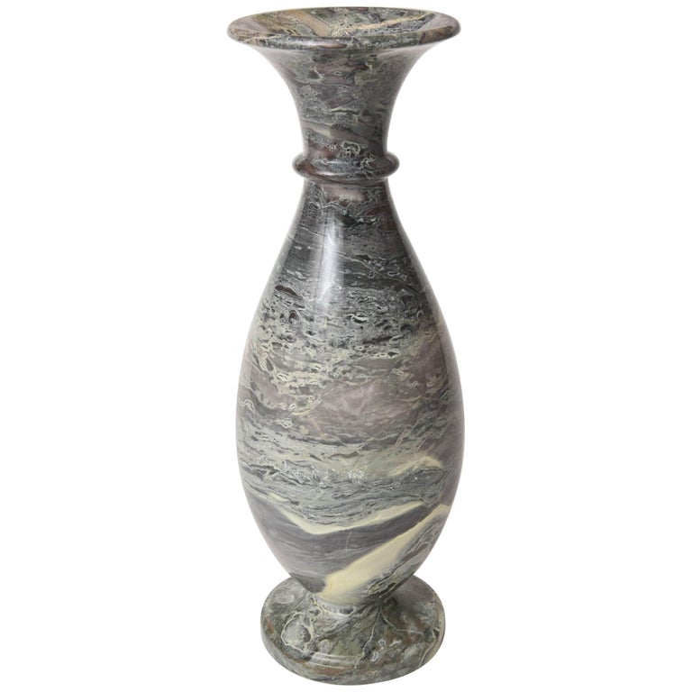 Antique Marble Vase, Great Patterns of Black, White and Gray Throughout