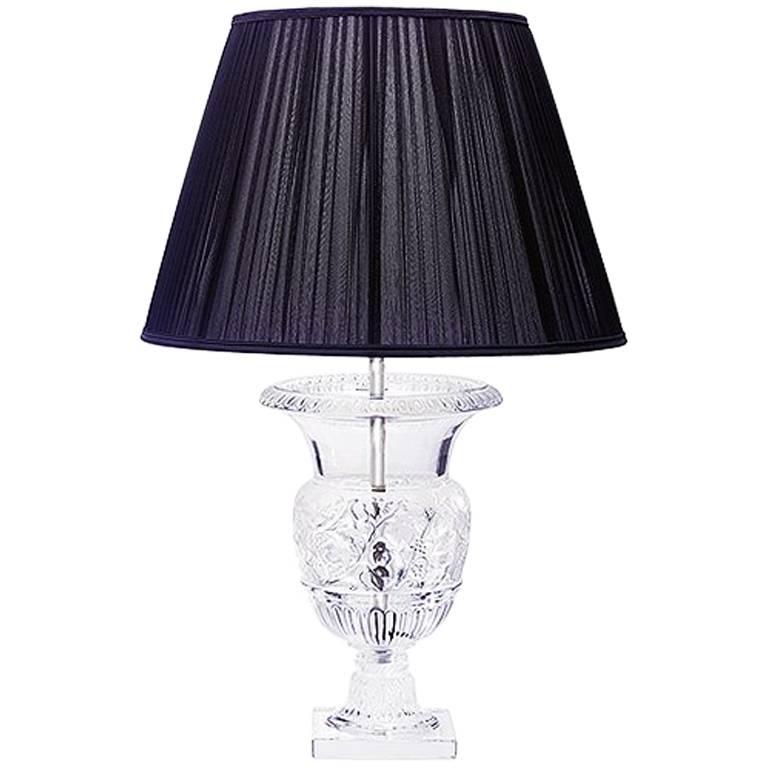 Lalique Versailles Crystal Table Lamp For Sale