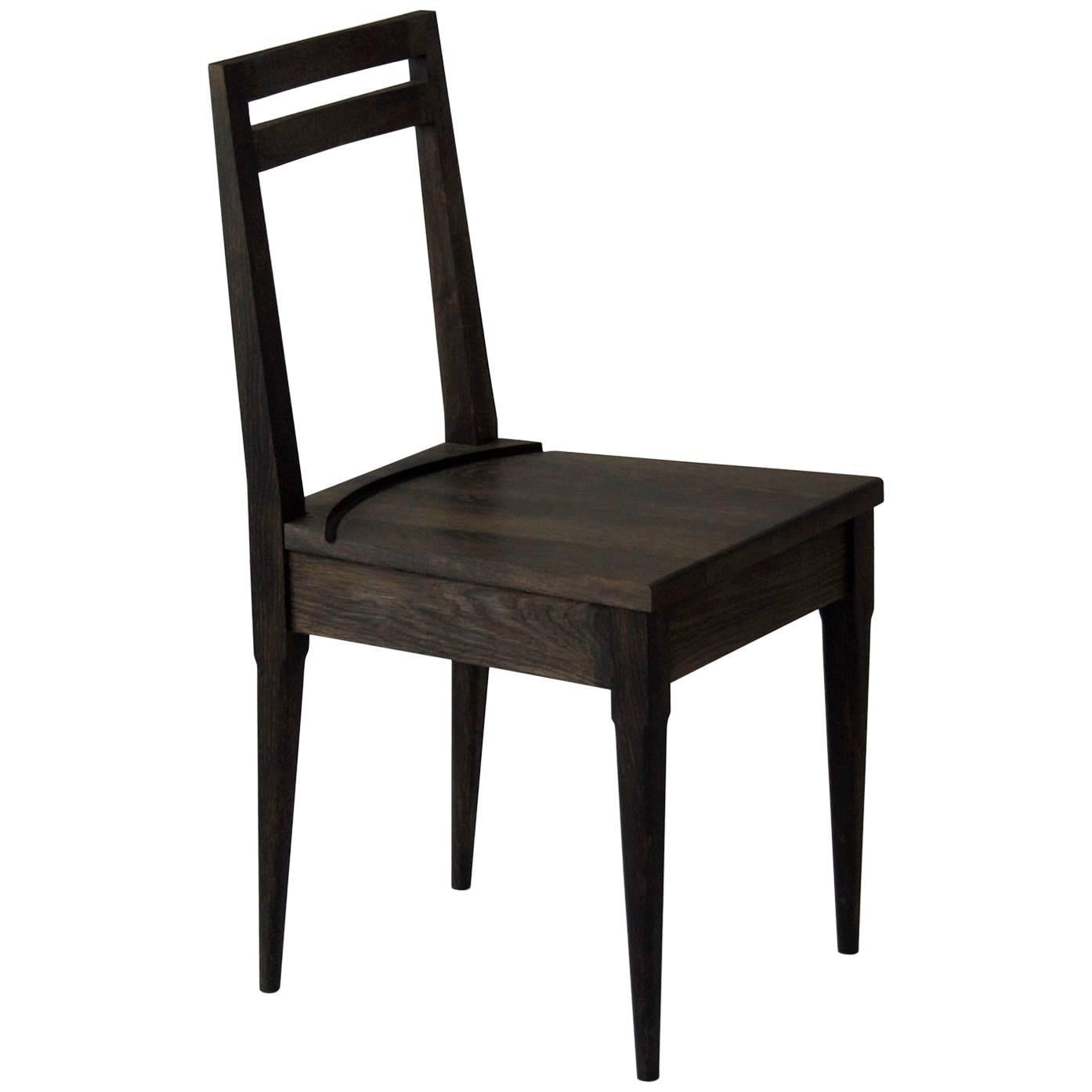 Reunion Dining Chair or Side Chair Shown in Oxidized White Oak For Sale