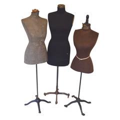 Vintage Mid-Century, Adjustable, Seamstress Dress Forms, Set of Three