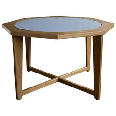 Octagonal Hendricks Dining/Poker Table in Custom Stained Mahogany with Felt Top
