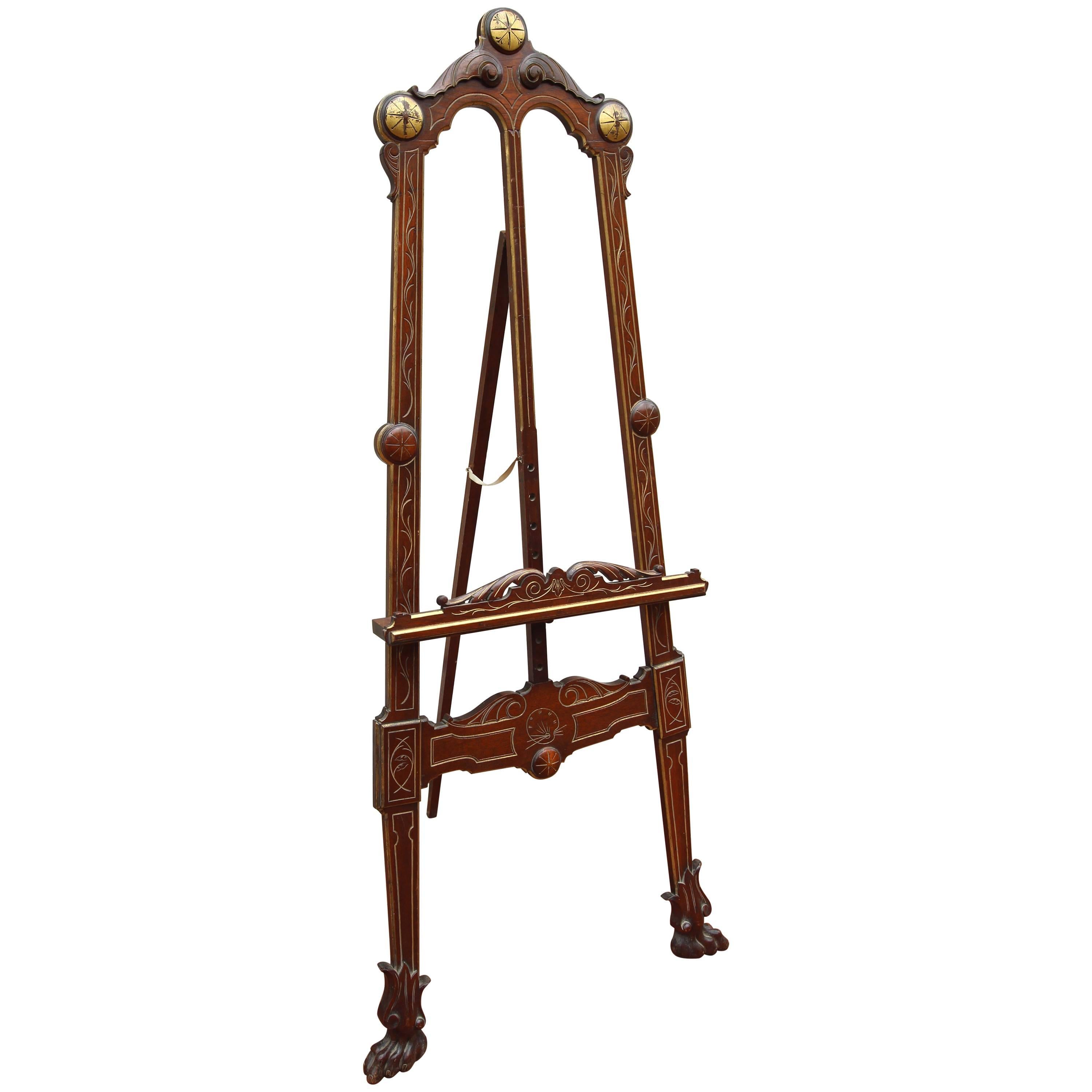 Carved Standing Easel For Sale