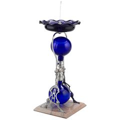 Antique Automatic Cobalt Fountain by J.W. Tufts
