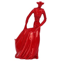 Vase Matador rouge de la poterie Royal Haeger