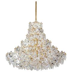 Stunning Huge Chandelier, Brass and Crystal Glass by Kinkeldey, Germany, 1970s 12