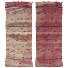 Reversible Vintage Moroccan Kilim Rug with Stripes and Modern Tribal Style 10