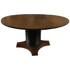Round Copper Top Dining Table