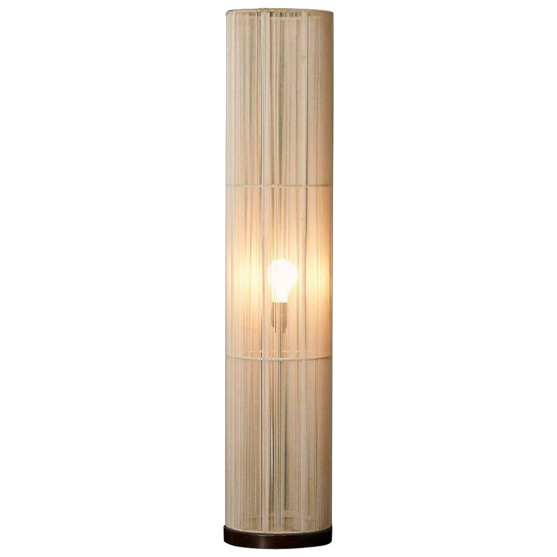 Cylindrical String Wrapped Floor Lamp