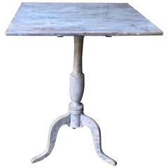 19th Century, Swedish Pedestal Table with Square Top