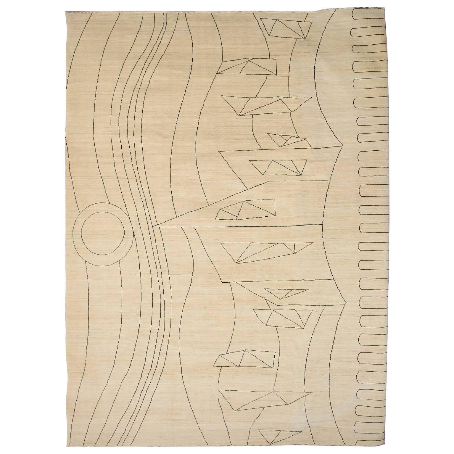 Moderner persischer Teppich „Canyon Sunset“ von Orley Shabahang, 9' x 12' im Angebot