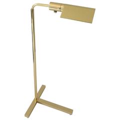 Adjustable Brass Reading Floor Lamp by Casella