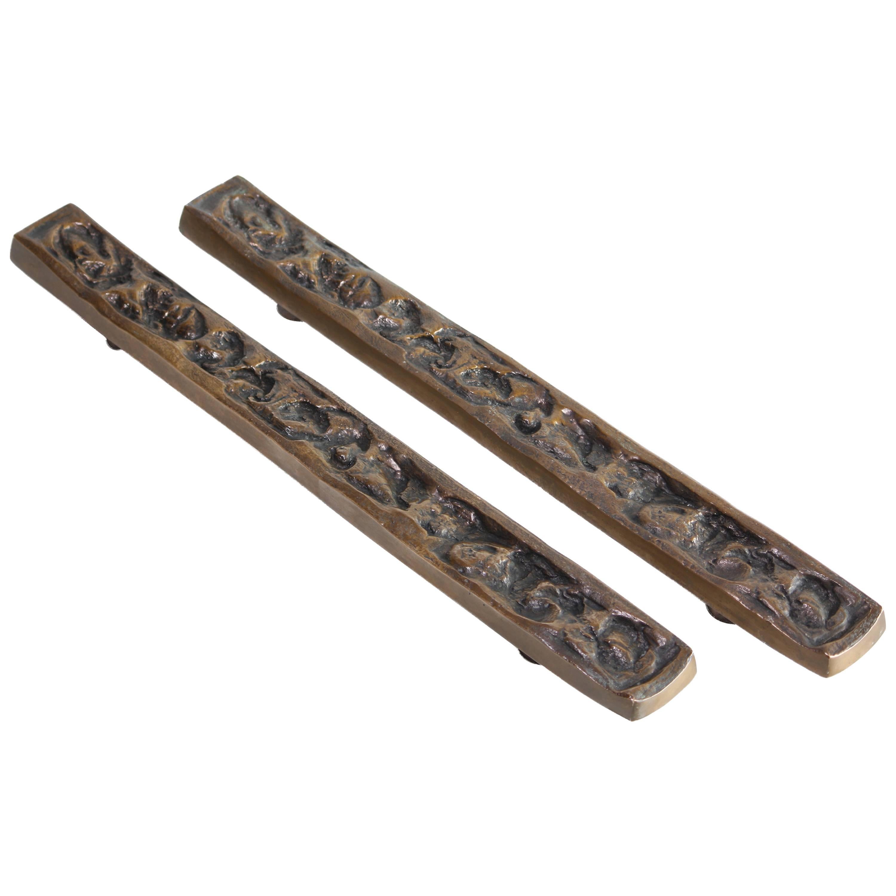 Bronze Door Pulls by Forms and Surfaces.