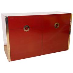 Willy Rizzo Credenza in Red