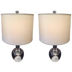 Pair of Mid-Century Lucite Lamps