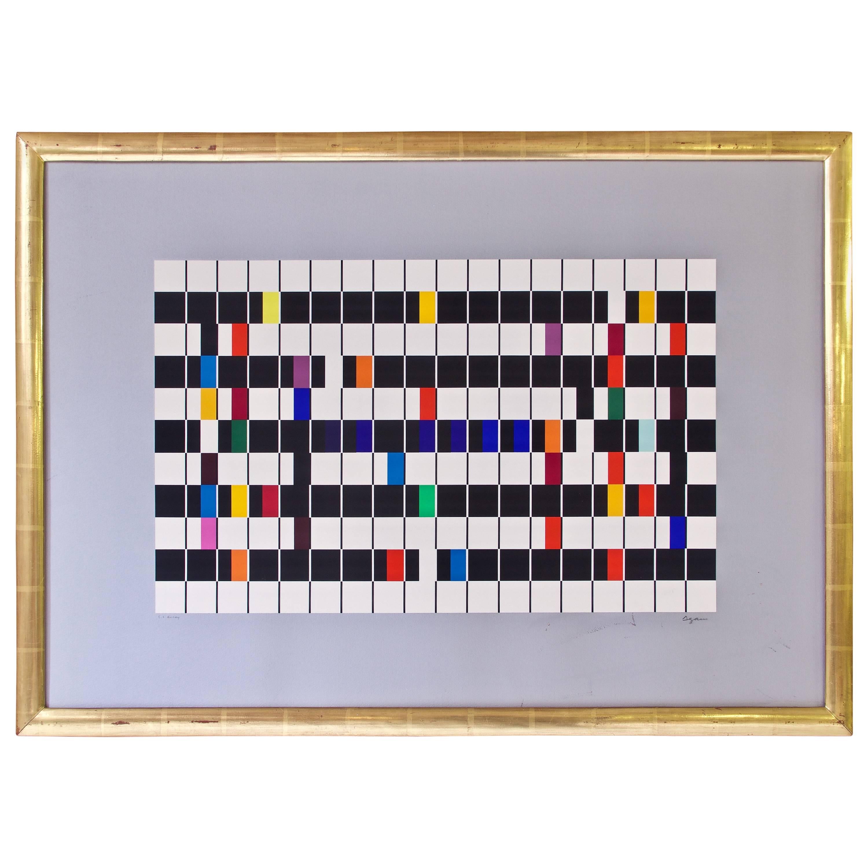 'One and Another' Artist's Proof Signed Color Serigraph by Yaacov Agam, 1980s
