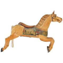 Vintage Herschell-Spillman Wooden Polychrome Decorated Carousel Horse