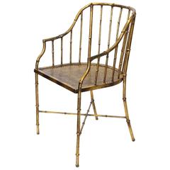 1930s Italian Gold Leaf Accent Chair