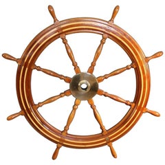 Wooden Ship's Wheel