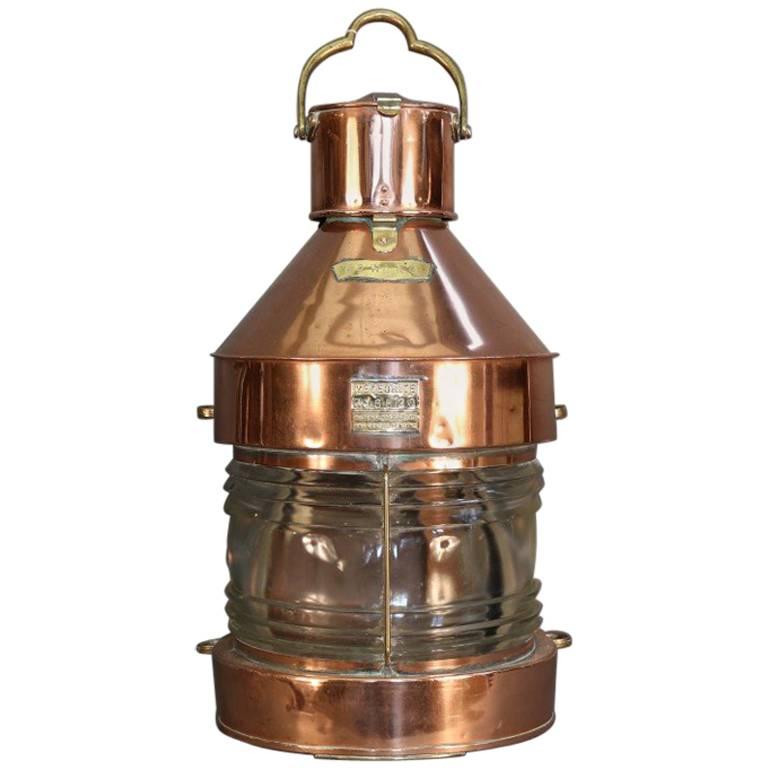 Copper Masthead "Towing" Lantern For Sale