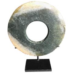 Antique Authentic Jade Bi Disc from Ancient China 4000 Years Old