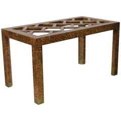 Stylish 1940s Chinoiserie Dining or Desk Table by Baker 2