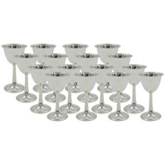 Set of 12 Hammered Goblets