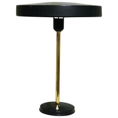 Brass Table Lamp by Louis Kalff, 1950s