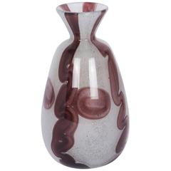 Handblown Glass Vase with Pinched Neck by Ercole Barovier 8