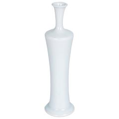 Off-White Stoneware Bottle Form Vase by Roger Collet
