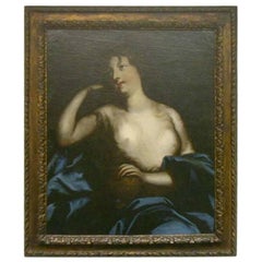 Antique 17th Century French Baroque Painting of "La Magdalena" circle of Pierre Mignard