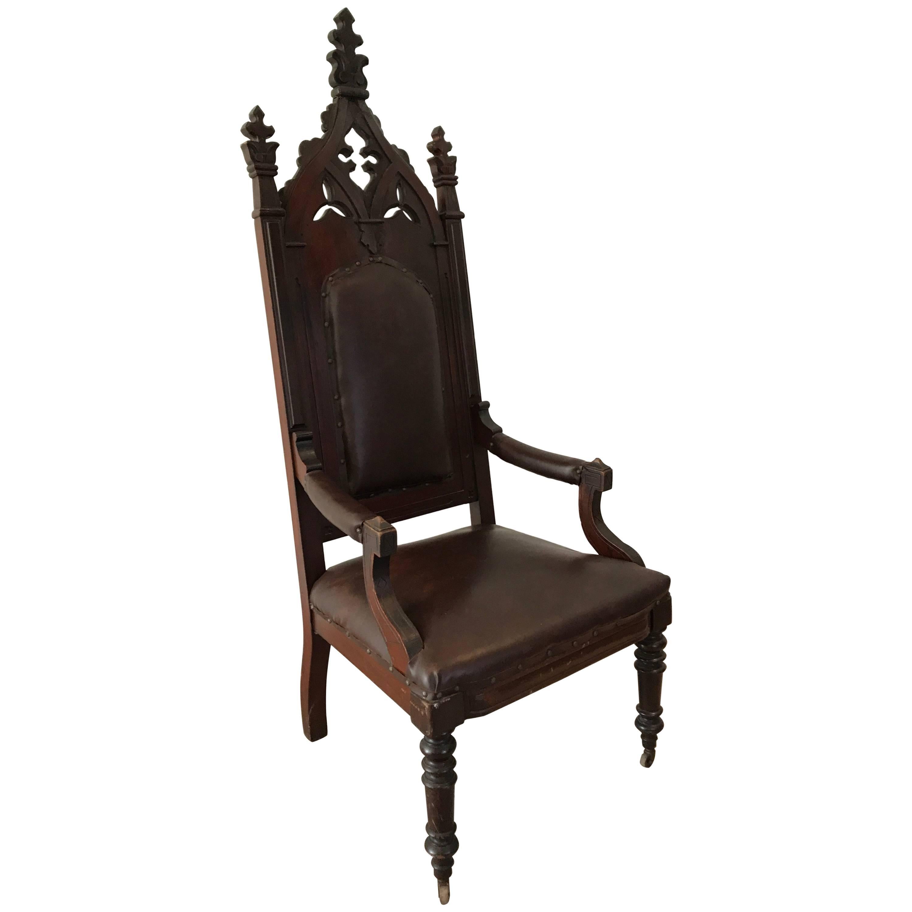 19th Century English Gothic Revival Armchair