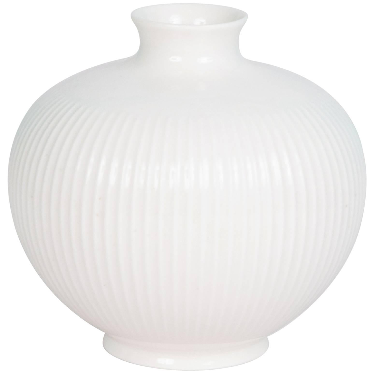 Porcelain Bulbous Form Vase by Royal Copenhagen For Sale