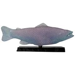 Sculpture of a Fish on Marble by Daum 8